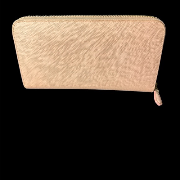 Prada Powder Pink Large Saffiano Leather Zip Around Wallet A49 - Picture 4 of 6
